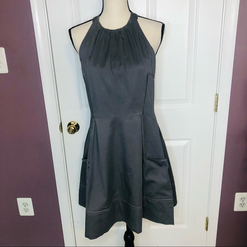Gray halter dress